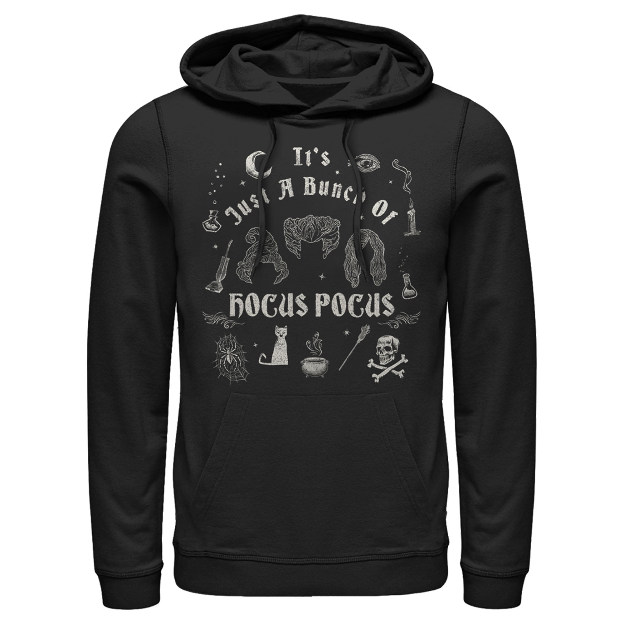 Men's Disney Hocus Pocus Spooky Icons  Pull Over Hoodie Black 3X Large