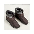 thumbnail image 6 of YAZI Women Winter Mid Calf Snow Boots Warm Faux Fur Lined Waterproof Non-Slip Flat Shoes/Brown, 6 of 9