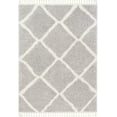 thumbnail image 2 of Well Woven Celina Grey Moroccan Shag Diamond Trellis Pattern Area Rug 5x7 (5'3" x 7'3"), 2 of 8