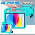 thumbnail image 3 of BMOUO Kids Case for iPad (A16) 11th Generation 11 Inch 2025, iPad 10th Generation 10.9 inch 2022 - with Built-in Screen Protector, Shockproof Handle Stand iPad 11th/10th Gen Case for Toddlers, Teal, 3 of 8