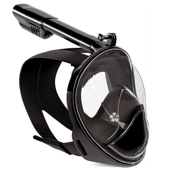 DIVELUX Snorkel Mask - Original Full Face Snorkeling and Diving Mask with 180° Panoramic Viewing - Longer Ventilation Pipe, Watertight, Anti Fog & Anti Leak Technology, S/M