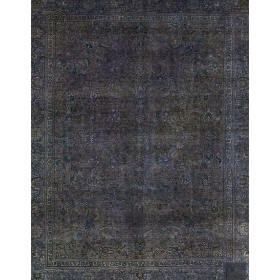Ahgly Company Indoor Rectangle Abstract Gunmetal Green Abstract Area Rugs, 4' x 6'