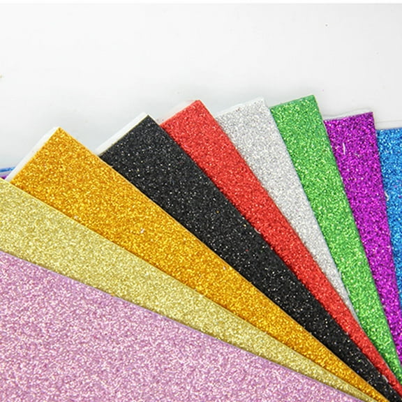 WHAMVOX EVA Glitter Sheets for DIY Use Assorted Color SelfAdhesive Crafting Decoration 20pcs