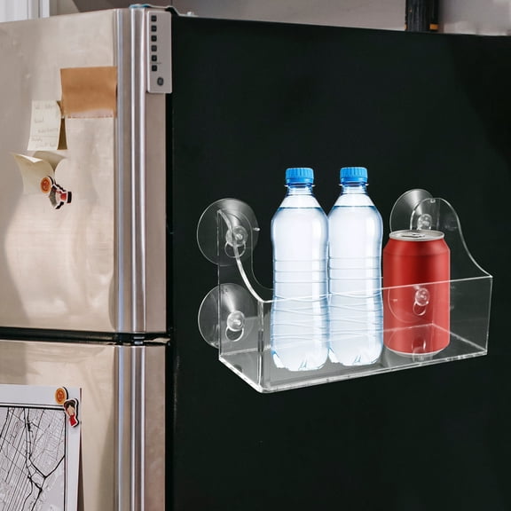 GOOHOCHY Clear Bottle Holder Rack - Drink Holder Storage Shelf for Kitchen, Bathroom, Car, and Home Organization