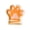 Orange, variant on 10pcs Paw Shaped Disposable Paper Plates, Novelty Dessert Serving Trays, Cute Tableware for Holiday Gathering, Indoor Party and Sweet Treat Food Arrangement, Brown