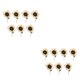 thumbnail image 3 of Ramo de flores artificiales Naiovety 7pcs girasoles decoración de la boda Blanco 2Conjunto, 3 of 6