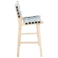 thumbnail image 4 of SAFAVIEH Adah Leather Counter Stool, Black/Natural (19.7 in. W x 20.1 in. D x 40.7 in. H), 4 of 7