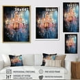 thumbnail image 4 of Designart "Chandelier Glimmering Euphony Pointillism II" Glam Floater Framed Wall Decor, 4 of 7