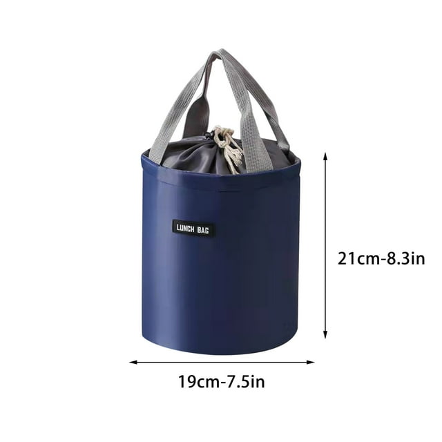 CEHVOM Sac à Lunch Isotherme Cylindrique Sac Isotherme Grand Papier D\'aluminium Sac à Lunch Rond Portable pour le Travail avec Sac Isotherme pour Riz Liquidation