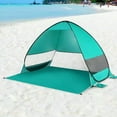 thumbnail image 2 of Beach Tent Sun Shelter, Outdoor Tent for 2-3 Persons, Beach Tent Easy Pop Up, with Carrying Bag and 6 Ground Pegs for Family Outdoor Adventures, Camping, Picnics (Green), 2 of 10