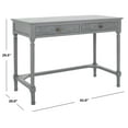 thumbnail image 6 of SAFAVIEH Ryleigh Solid Retro 2 Drawer Writing Desk, Distressed Grey, 6 of 15