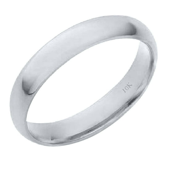 Mauli Jewels 4MM 925 Sterling Silver Wedding Band for Men & Women – Plain Dome Comfort Fit, 14K Gold Plated