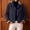 Navy, variant on Women's Cropped Trench Jacket with Plaid Cuffs Button Front Lapel Collar Windbreaker