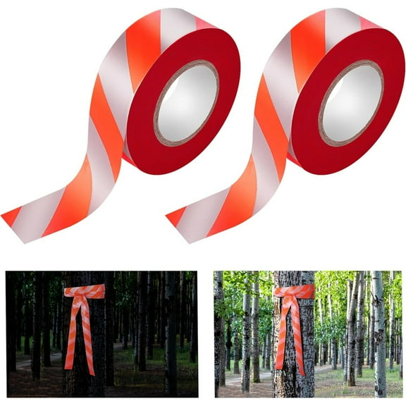Trail Marking Flagging Orange Tapes,147.6Ftx1In Hunting Trail Tape,High Visibility Neon Making Tapes for Tree Marking,Trail Marking