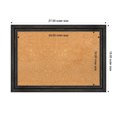 thumbnail image 4 of Amanti Art Natural Cork Board Wood Framed Rustic Pine Black Narrow Bulletin Board 27 in. x 19 in., 4 of 6