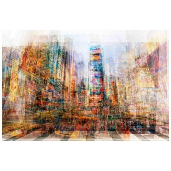 New York Times SQ Painting Print on Wrapped Canvas