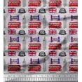 thumbnail image 1 of Soimoi Gray Rayon Fabric London Theme Architectural Fabric Prints By Yard 42 Inch Wide, 1 of 3