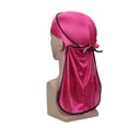 thumbnail image 1 of Bonnet Soyeux avec Longue Queue Mode Élasticité Flexible Réglable pour Bikers Amateurs de Hip-hop Décoration Quotidienne Rouge Rose, 1 of 7