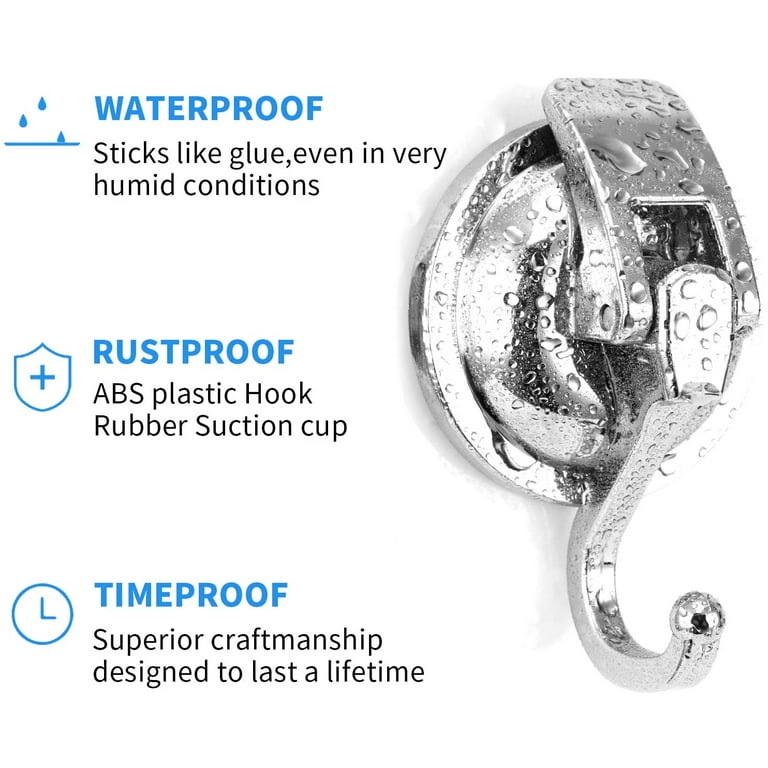 Yapicoco Shower hooks for inside shower loofah, 2 Pack Bathroom Vacuum  Suction cup hooks for shower wall, heavy duty Hooks for hanging, Reusable  wall