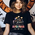 thumbnail image 3 of Ser Bilingüe Es Un Superpoder Shirt, Spanish Teacher Floral Tee, Royal, Size M, 3 of 6