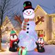 thumbnail image 1 of Muñeco de nieve hinchable navideño con pingüino de 180 cm con luz, 1 of 2