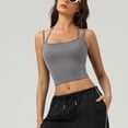 thumbnail image 7 of Warop Womens Square Neck Sports Tank Top, Sleeveless with Dual Thin Straps, Cropped Contrast Color Design, Support Activewear for Athletic Activities and Casual Wear, 7 of 7