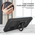 thumbnail image 6 of Galaxy A03s Case,Samsung Galaxy A03s Case with Tempered Glass Screen Protector Car Mount Ring Kickstand Shockproof Phone Case - Black, 6 of 7