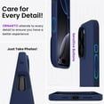 thumbnail image 5 of Compatible with iPhone 16 Pro Max Case 6.9", Slim Liquid Silicone 3 Layers Soft Gel Rubber Shockproof Protective Case with Anti-Scratch Microfiber Lining-Navy Blue, 5 of 13