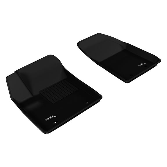 3D MAXpider Front Row Custom Fit All-Weather Floor Mat for Select Chrylser 200 Sedan Models - Kagu Rubber (Black)