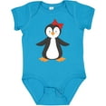 thumbnail image 3 of Inktastic Cute Penguin, Girl Penguin With Red Ribbon Boys or Girls Baby Bodysuit, 3 of 5