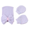 thumbnail image 1 of ITFABS Baby Mittens Cap Set Skin-Friendly Warm Knitted Breathable Hat Gloves, 1 of 1