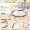 thumbnail image 3 of Gracenal 10-Inch Microwave Food Cover, Clear Splatter Guard with Integrated Handle, White Kitchen Accessory, 3 of 8