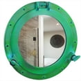 thumbnail image 4 of Nagina International Shipwrecked Artificially Rustic Vintage Ship's Porthole Mirror | Pirate's Exclusive Nautical Wall Decor & Gifts (17 Inches, Green Patina), 4 of 5