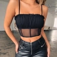 thumbnail image 4 of Women‘s camisole tube top Sexy Crop Top Stretch Spaghetti Strap Ribbed Knitted Basic Cami, 4 of 10