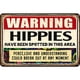 thumbnail image 1 of Chapa Advertencia Hippie Metal Pintura Hierro Rectangular Del Pared 40x30cm, 1 of 8