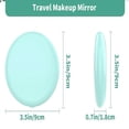thumbnail image 3 of Dsseng Pocket Mirror  1X/10X Magnification LED Compact Travel Makeup Mirror with Light for Purse  2-Sided  Portable  Folding  Handheld  Small Lighted Mirror for Gift  Cyan, 3 of 7