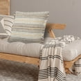 thumbnail image 4 of Woven Paths Charles Casual Cabin Fringed Throw Pillow, Striped, 20" x 20", 4 of 9