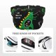 thumbnail image 5 of Easygdp Space Dino Cartoon Black Fanny Packs para Mujeres y Hombres, Bolsa de Cinturón, Bolsos de Cruz para Trabajo/Correr/Senderismo, 5 of 9