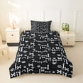 thumbnail image 2 of Homewish Paw Bone Twin Duvet Cover,Cartoon Dog Themed Twin Bedding,Black,Polkadot Reversible,2-Piece,1 Duvet Cover and 1 Pillowcase, 2 of 6