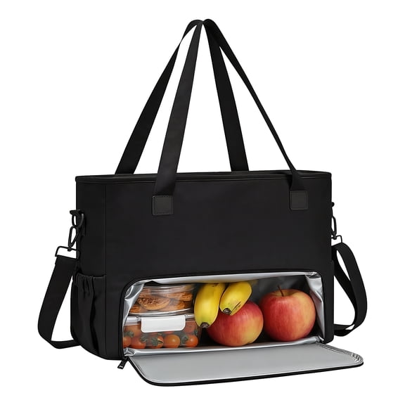 Ataucjin Lunch Tote Bag for Women, Work Tote Bag with Insulated Lunch Compartment, Laptop Briefcase, Wristlet Pouch for Everyday Use
