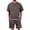 Coffee#170511BB, variant on Mens Pajamas Set Summer Pjs Sleepwear Short Sleeve and Pajama Shorts Sets Mens Loungewear Sets with Pocket