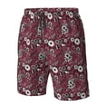 thumbnail image 5 of Kdxio Daisies Flowers Pattern Mens Casual Shorts - Drawstring Summer Beach Sports Shorts for Men, 5 of 9