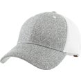 thumbnail image 2 of Glitter Meshback Ponytail Messy High Bun Adjustable Washed Cotton Baseball Cap, 2 of 7