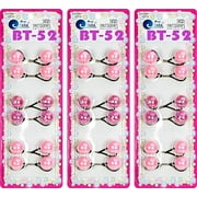 Cripsy Collection Girls Twinbead Multi Cute Design Ponytail Elastics Pack Of 3 (BT52)