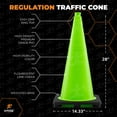 thumbnail image 7 of 28” Lime Green Traffic Cone - 24 Pack - Premium PVC Safety Cone for Parking, Caution, Construction, Road Crews, Emergency Vehicle - Xpose Safety, 7 of 7