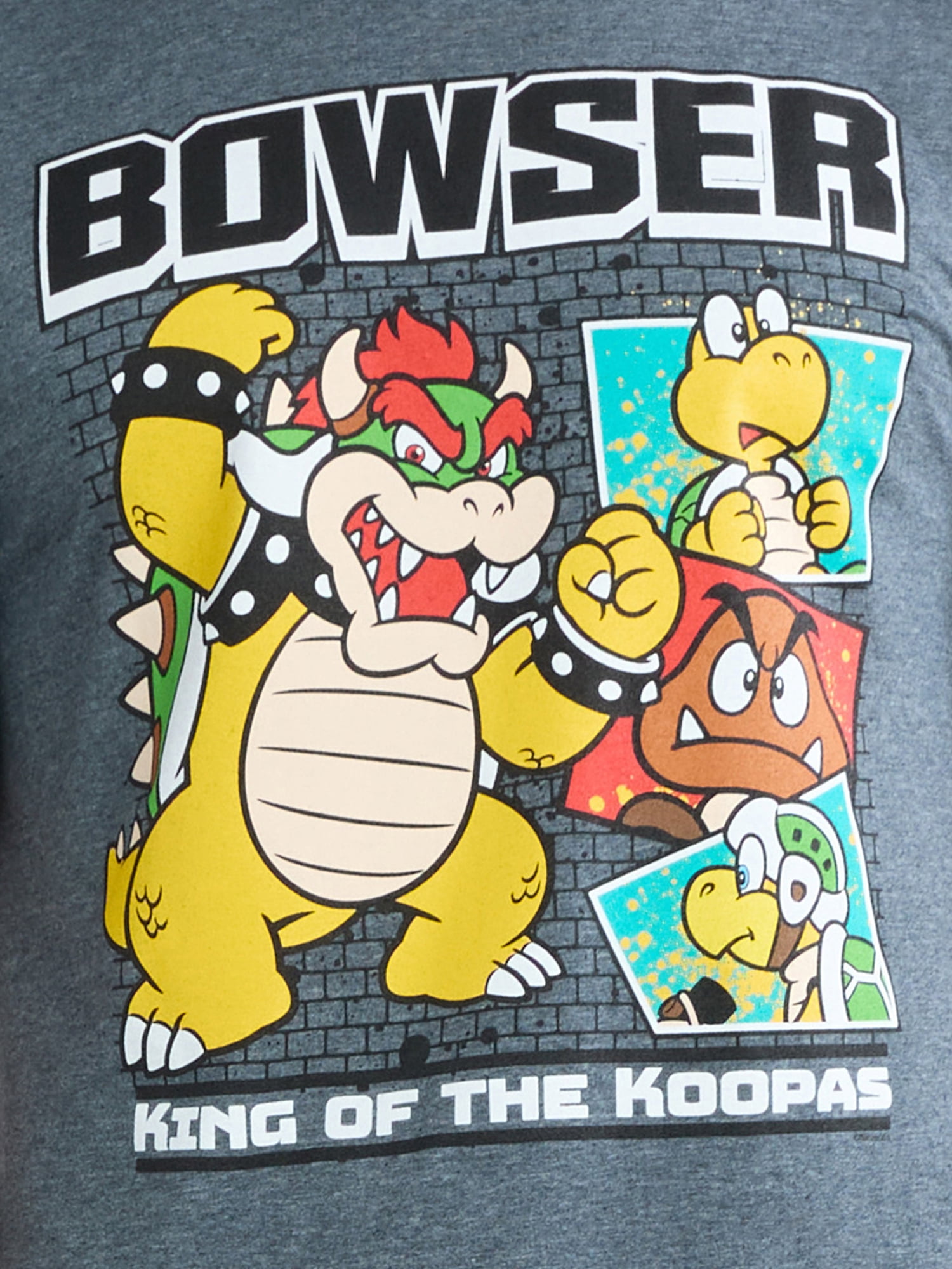 Bowser Men's & Big Men's Graphic Tee with Short Sleeves, Sizes S-3XL