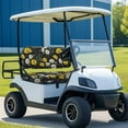 thumbnail image 3 of Binienty Daisy Black Golf Cart Seat Cover 2 Pack Soft Breathable Golf Cart Seat Covers Towel Blanket for Club Car Removable Golfcart Accessories Universal Fit, 3 of 8