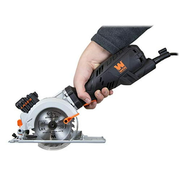 WEN 3625 5 Amp 4 1 2 Inch Beveling Compact Circular Saw with Laser and Carrying Case