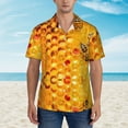 thumbnail image 2 of Fotbe Bees on Hive Honeycomb Camisa Hawaiana para Hombre Unisex – Camisa Casual de Verano con Botones de Manga Corta de Algodón y Lino,XX-Large, 2 of 7