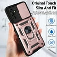 thumbnail image 7 of Feishell Compatible with Samsung Galaxy A13 5G Case with Sliding Camera Lens Cover and Ring Kickstand Heavy Duty Military Grade Protection Phone Shockproof Back Cover for Samsung A13 5G, Rosegld, 7 of 7